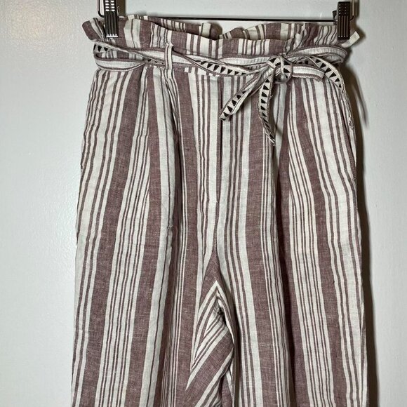 Lemlem Pull On Linen Striped Paperbag Pants size XS - Picture 4 of 6